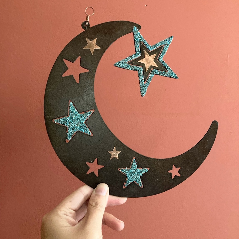 Vintage Old Tucson Studios Moon Stars Metal Wall Hanging Art Decor